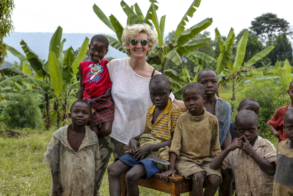 small children in a small village